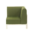 OVIALA - Fauteuil d'angle pour salon de jardin modulable tissu vert kaki - Patio - vignette