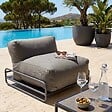 OVIALA - Structure pour fauteuil et pouf de salon de jardin modulable gris - Mixi - vignette