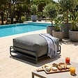 OVIALA - Structure pour fauteuil et pouf de salon de jardin modulable gris - Mixi - vignette