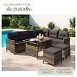 TECTAKE - Canapé de jardin BARLETTA modulable marron naturel - vignette