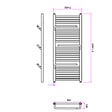 OTITEC - Sèche-serviettes électrique – 120 x 50 cm – Doré – 500W - Avec thermostat connecté - ELEGANT - vignette