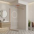 OTITEC - Paroi de douche italienne Clear - 120 x 195 cm - Cuivre brossé - GAUCHE - LUCIA - vignette