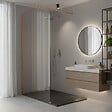 OTITEC - Paroi de douche italienne Clear - 120 x 195 cm - Cuivre brossé - GAUCHE - LUCIA - vignette