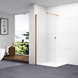 OTITEC - Paroi de douche italienne Clear - 120 x 195 cm - Cuivre brossé - GAUCHE - LUCIA - vignette