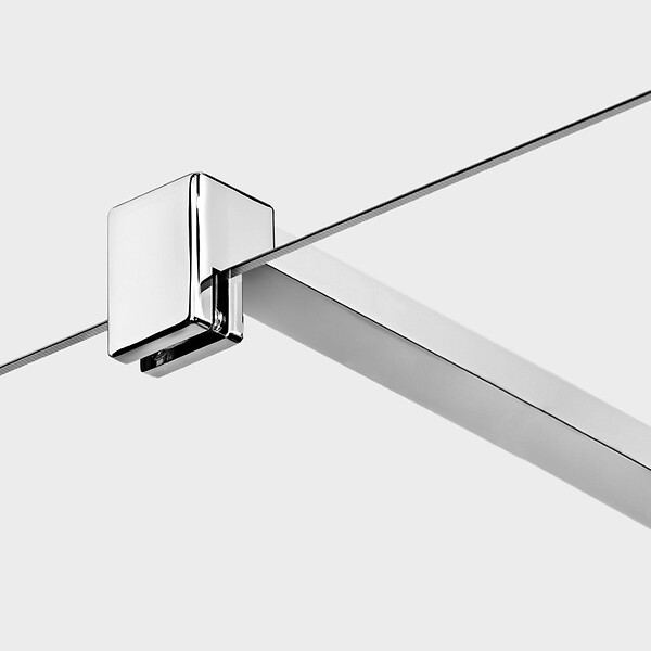 OTITEC - Paroi de douche italienne Clear - 120 x 195 cm - Or brossé - LINEA - large