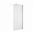 OTITEC - Paroi de douche italienne flûtée - 110 x 195 cm - Chrome - Droite - LUCIA - vignette