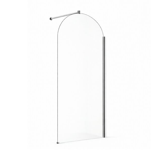 OTITEC - Paroi de douche italienne Clear - 110 x 195 cm - Chrome - SIENA - large