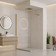 OTITEC - Paroi de douche italienne Clear - 120 x 195 cm - Or brossé - GAUCHE - LUCIA - vignette