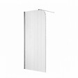 OTITEC - Paroi de douche italienne flûtée - 110 x 195 cm - Chrome - Gauche - LUCIA - vignette