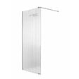 OTITEC - Paroi de douche italienne flûtée - 110 x 195 cm - Chrome - LINEA - vignette
