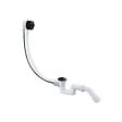 OTITEC - Vidage baignoire avec trop-plein - Bonde noire - Flexible universel - vignette