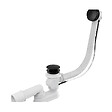 OTITEC - Vidage baignoire avec trop-plein - Bonde noire - Flexible universel - vignette