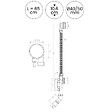 OTITEC - Vidage baignoire avec trop-plein - Bonde noire - Flexible universel - vignette