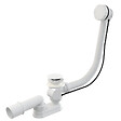 OTITEC - Vidage baignoire avec trop-plein - Bonde blanche - Flexible universel - vignette