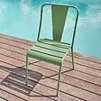 OVIALA - Chaise de jardin en métal vert sauge - Dieppe - vignette