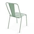 OVIALA - Chaise de jardin en métal vert sauge - Dieppe - vignette