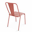 OVIALA - Chaise de jardin en métal argile - Dieppe - vignette
