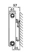 STELRAD - Radiateur panneau COMPACT ALL IN Type 11 Hauteur 900mm - Largeur: 800 mm - Puissance: 1088W - vignette