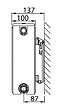 STELRAD - Radiateur panneau COMPACT ALL IN Type 22 Hauteur 500mm - Largeur: 700mm - Puissance: 1046W - vignette