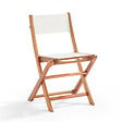 OVIALA - Ensemble table carrée pliante et 2 chaises pliantes blanches - Sete - vignette