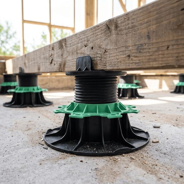 JOUPLAST - Plot terrasse bois réglable 80 à 140 mm - JOUPLAST - Carton de 10 plots - large