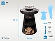 PURLINE - Barbecue rond avec plaque d'acier ronde et grille - vignette