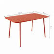 CONCEPT USINE - Ensemble table de jardin 120 cm et 4 chaises terracotta BERGAME - vignette