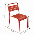 CONCEPT USINE - Ensemble table de jardin 120 cm et 4 chaises terracotta BERGAME - vignette