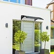 VOUNOT - Auvent de porte marquise 100x80 cm en Polycarbonate anti UV Anthracite - vignette