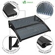 VOUNOT - Auvent de porte marquise 100x80 cm en Polycarbonate anti UV Anthracite - vignette