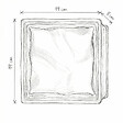 GLASSBLOCKS - Luxfera brique de verre 19x19x8 cm, Gris transparent brillant (1908WGREY) - vignette