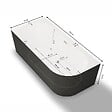 SPALINA - Baignoire Ilot Capri 160 gauche noire 160 x76 x58 cm, by SPALINA - vignette