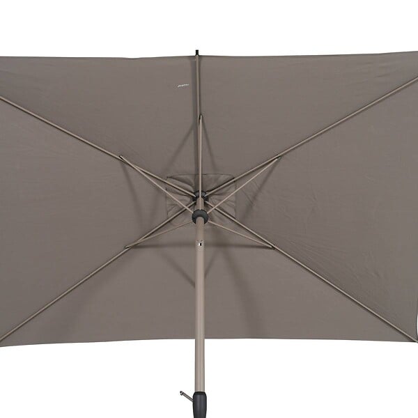 HESPERIDE - Parasol droit rectangulaire inclinable Loompa 3x2m café - large