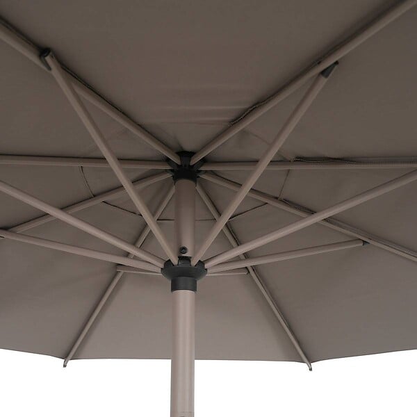 HESPERIDE - Parasol droit rond inclinable Loompa 3m café - large