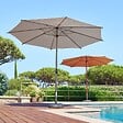 HESPERIDE - Parasol droit rond inclinable Loompa 3m café - vignette