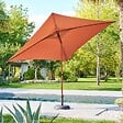 HESPERIDE - Parasol droit carré inclinable Soya 2,5x2,5m acajou - vignette