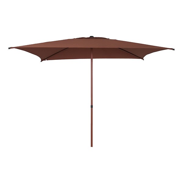 HESPERIDE - Parasol droit carré inclinable Soya 2,5x2,5m acajou - large