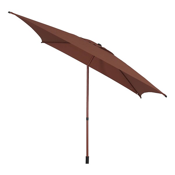 HESPERIDE - Parasol droit carré inclinable Soya 2,5x2,5m acajou - large