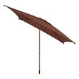 HESPERIDE - Parasol droit carré inclinable Soya 2,5x2,5m acajou - vignette