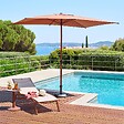 HESPERIDE - Parasol droit rectangulaire inclinable Loompa 3x2m acajou - vignette