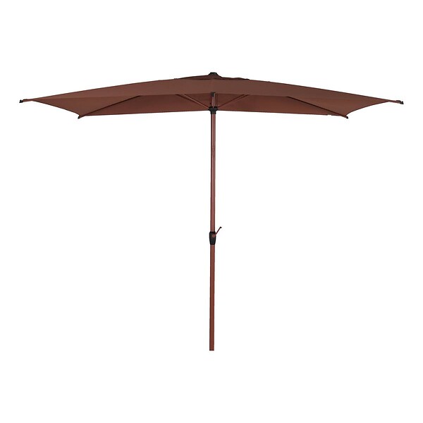 HESPERIDE - Parasol droit rectangulaire inclinable Loompa 3x2m acajou - large