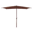 HESPERIDE - Parasol droit rectangulaire inclinable Loompa 3x2m acajou - vignette