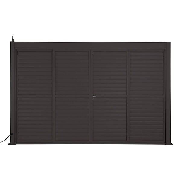 HESPERIDE - Persiennes coulissantes lames amovibles pour pergola Evora 4M gris graphite - large