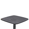 HESPERIDE - Table haute de jardin 2 places Alegoria 70x70cm gris graphite - vignette