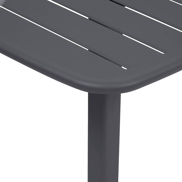 HESPERIDE - Table haute de jardin 2 places Alegoria 70x70cm gris graphite - large