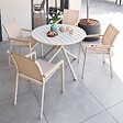 HESPERIDE - Table de jardin 4 places Nebullia D105cm argile - vignette