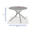 HESPERIDE - Table de jardin 4 places Nebullia D105cm argile - vignette