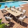 HESPERIDE - Table de jardin 10 places Oraclion marron - vignette
