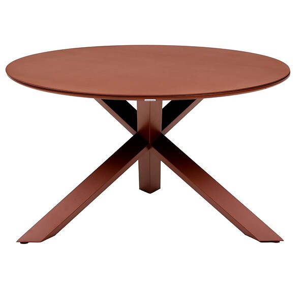 HESPERIDE - Table de jardin 6 places Oryon D130cm acajou - large