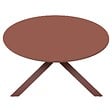 HESPERIDE - Table de jardin 6 places Oryon D130cm acajou - vignette